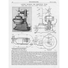 BETHEL PLAYER & CO Läppmaschine für Wiederholungsarbeiten 2x Vintage Prints 1925