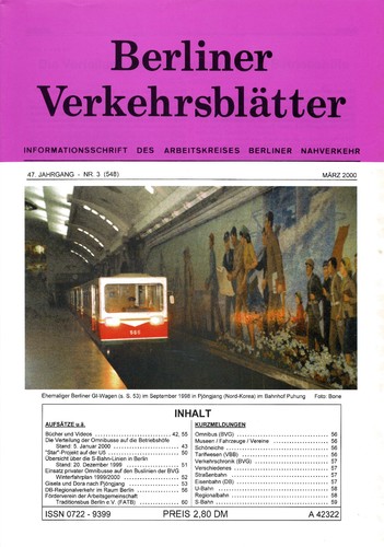Berliner verkehrsblätter heft - berliner,