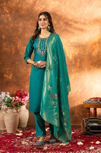 Decent fabric damen kurta set - fabric,