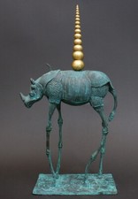 Bronzefigur nashorn cosmic - nashorn, "cosmic