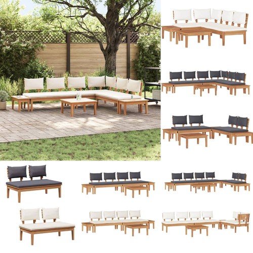 Gartenbank set mit kissen - gartenbank-set, aus