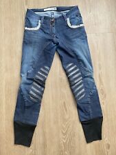 Animo Reithose Rüsschen Jeansreithose Jeans Grip Größe 30 Xs Blau