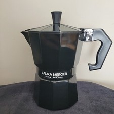 Espressokocher Laura Mercier Design in Schwarz – 12x8 cm Stovetop-Kaffeemaschine