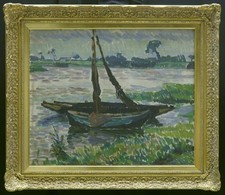 JOSEFINE SCHMID-MÜHLEN 1888Sarching bei Regensburg-1960München Ölgemälde 1914