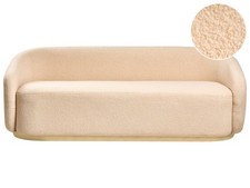 Sofa Bouclé Stoff beige gold