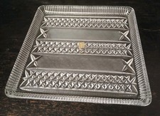 Lausitzer Glasplatte Kuchenplatte 20 x 20 x 2 cm - DDR