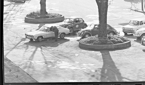Altes foto negativ parkplatz - altes, foto-negativ,