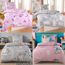 Biber Bettwäsche 135x200 Baumwolle Mädchen extra flauschige Bettdecke Kinder 