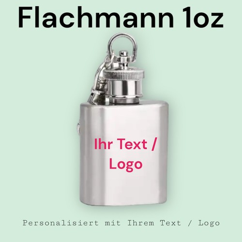 Flachmann edelstahl 1oz 30ml - flachmann,