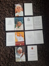 Papst Päpste 4 Original Autogrammkarten Gebetskarten Rom Franziskus Sammlung 