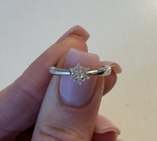 Ring Weißgold mit 7 Diamanten Verlobungsring