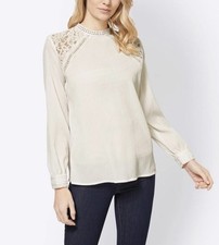 Damen Bluse Shirt Langarm 44