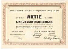 Erbe & Werner AG Zangenfabrik 1924  Suhl Thüringen