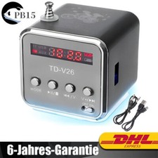 Mini Funk Bluetooth Lautsprecher Kabellos Tragbar FM Radio mit USB TF Slot 3,5mm