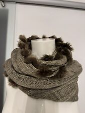 Strick Schal Schlauchschal Mit Fell Details 