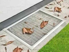 Lichtschachtabdeckung Alu Kellerschachtabdeckung Laubschutz  1,15x0,50 m NEU OVP