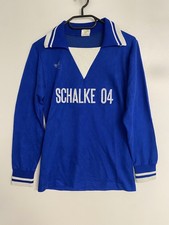 Erima Vintage Schalke 04 Trikot Gr. S Blau Made In West Germany 80s Jersey 381