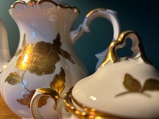 Mokkaservice Waldershof Bavaria für 6 Personen - Design goldene Rosen