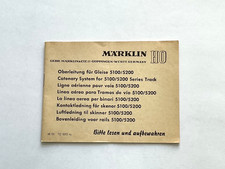 Märklin H0 Oberleitung f. Gleise 5100/5200 Anleitung Beschreibung Original 03/72