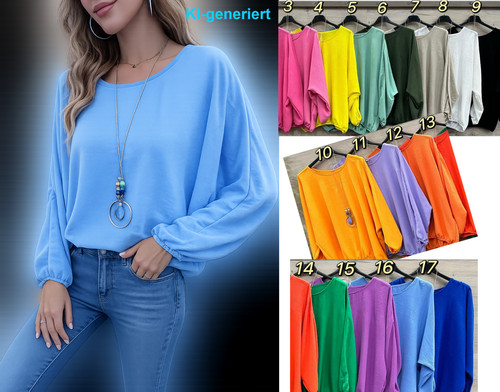 Damen bluse shirt langarm - damen,