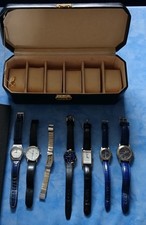 7 Armbanduhren mit Uhrenbox