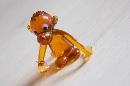 Glasfigur affe neuwertig - affe,