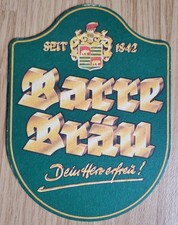 Mittelgroßer alter Bierdeckel Barre Bräu
