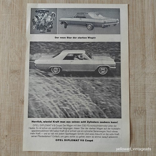 Opel diplomat coupe 1965 - opel,