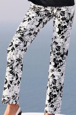 Hose 44 Blumen WENZ schwarz