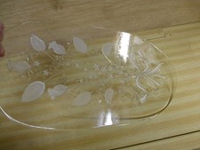 Glasplatte mit blumenmuster - glasplatte,