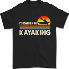 Id Rather Be Kayakfahren Lustig Kajak Kanu Herren 100% Baumwolle