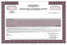 Daimler Benz AG 1997 Stuttgart Mercedes ChryslerJeep Dornier ADR rights New York