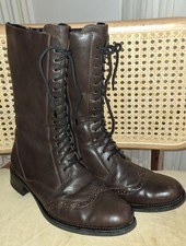 Rieker Damen Stiefelette Boots Schnürung 39 Leder Lyra Lochmuster gepflegt