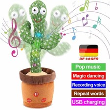 Sprechender Kaktus,Kaktus Spielzeug Nachsprechen Singender Tanzender Kaktus NEU