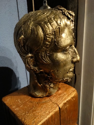 Bronze büste kaiser augustus - bronze,