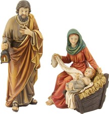 Krippenfiguren Heilige Familie 3-teilig 14,7 cm Polyresin Deko für 13 cm