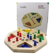 GICO Ludo Spiel XL aus Holz.Das bekannte Gesellschaftsspiel f. Jung und Alt 7957