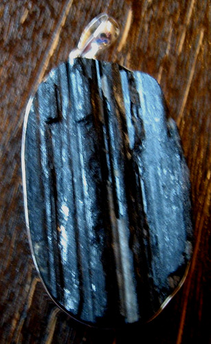 Schwarzer turmalin anhänger - schwarzer,