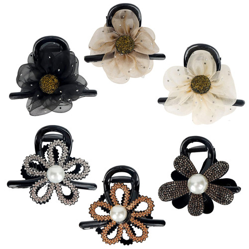 Haarklammer set damen blumen - set,