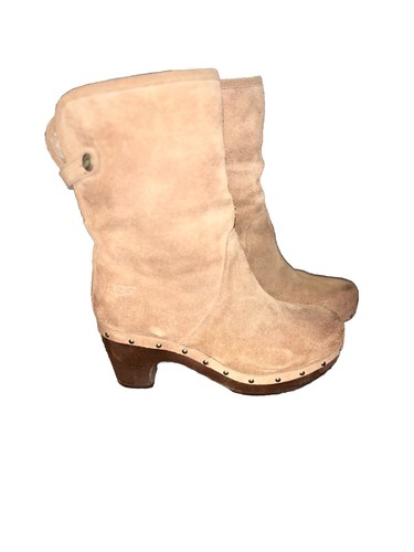 Ugg 3204 lynnea clog tan - clog, suede