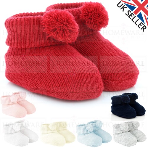 Baby strickstiefeletten bommel - baby,