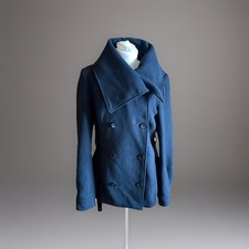 Wollmantel schwarz Tailliert