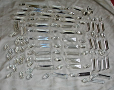 KONVOLUT ALTER LÜSTER BEHANG AUS GESCHLIFFENEM BLEIKRISTALL