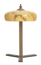 Art Deco Lampe Schreibtischlampe "TRIPLE STAND" Messinglampe Berlin Leuchte