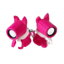 Design Stereo Lautsprecher Set Dog pink rosa Hund speaker boxen