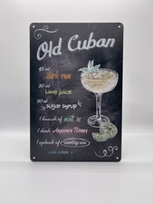 Blechschild Cocktail Old Cuban
