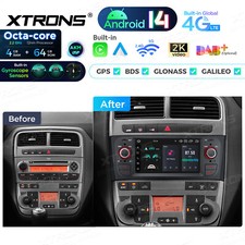 2K 6,1" Autoradio Android 14 4G+64GB GPS Navi Gyroskop DSP für FIAT Grande Punto