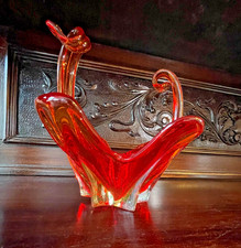 Uranglas Muranoglas Schale Rot