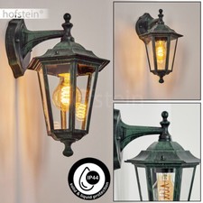 Einfahrt Terrassen Hof Balkon Leuchte schwarz/grün Außen Wand Lampe Lichteffekt