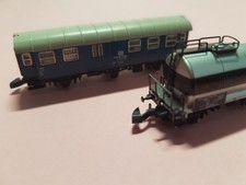 ?️ Spur Z , 2 Waggons , Märklin , Güterwagen Werkstattwagen Texaco Kesselwagen 
